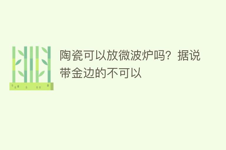 陶瓷可以放微波炉吗？据说带金边的不可以